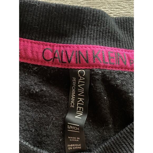 Calvin Klein Performance Women’s Size Small Black/Pink Crew Neck Pullover - Picture 4 of 5